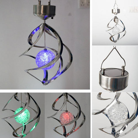 Image of LED Color Changing Solar Wind Chime Light