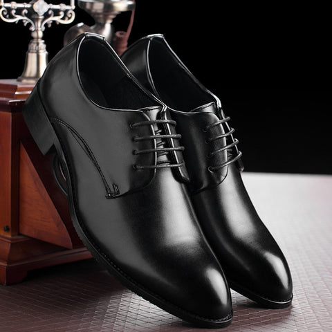 Image of Black Leather Formal Business Shoe