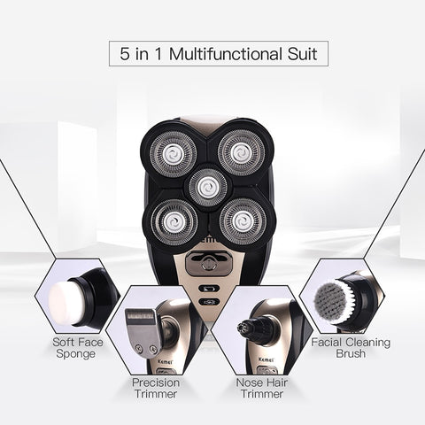 Image of 5 in 1 Multifunction Washable Rechargeable Shaving Machine