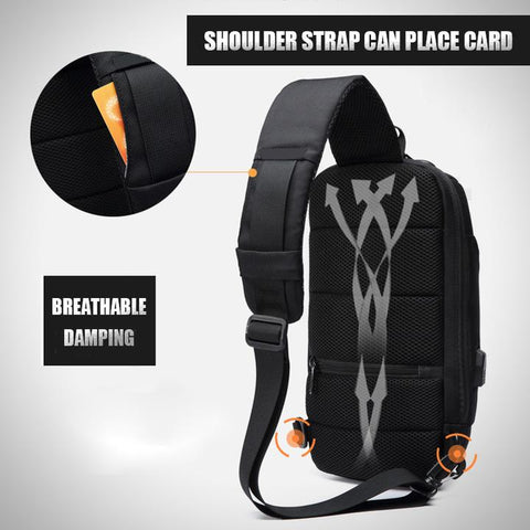 Image of OZUKO 2019 New Multifunction Crossbody Bag for Men Anti-theft Shoulder Messenger Bags Male Waterproof Short Trip Chest Bag Pack