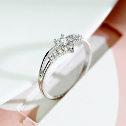 Image of Cubic Zircon Engagement Classic Ring