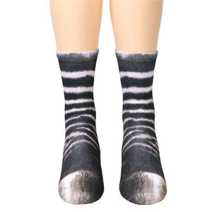 Animal paw crew socks