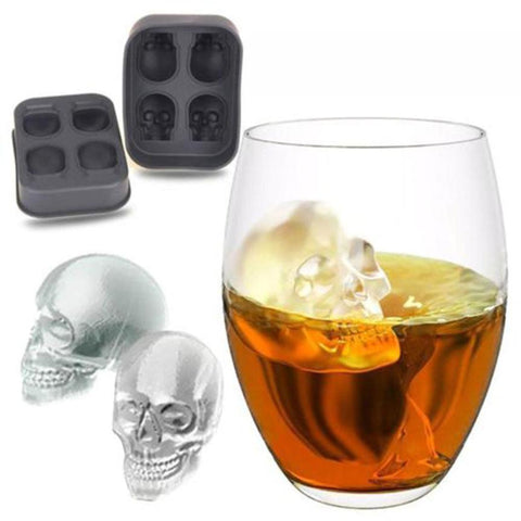 Image of 3D Skull Ice Cube Molds