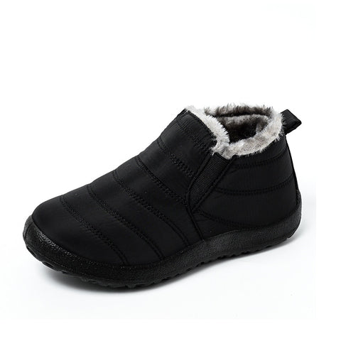 Image of Winter Female Slip On Flat Casual Shoes Waterproof