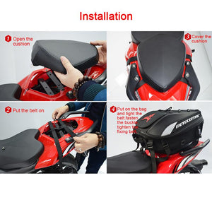 Multi-functional waterproof motorcycle tail bag
