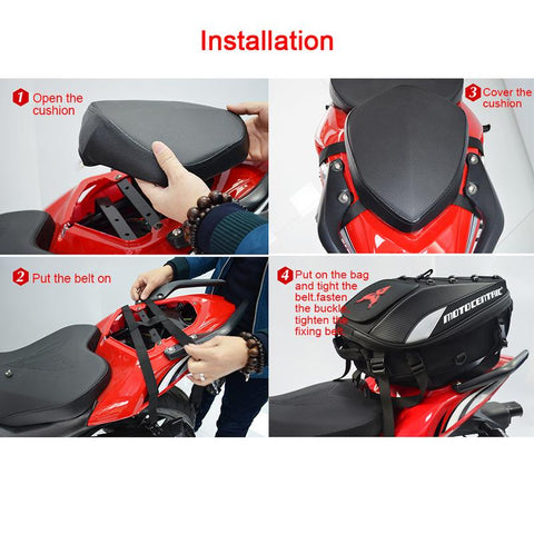 Image of Multi-functional waterproof motorcycle tail bag