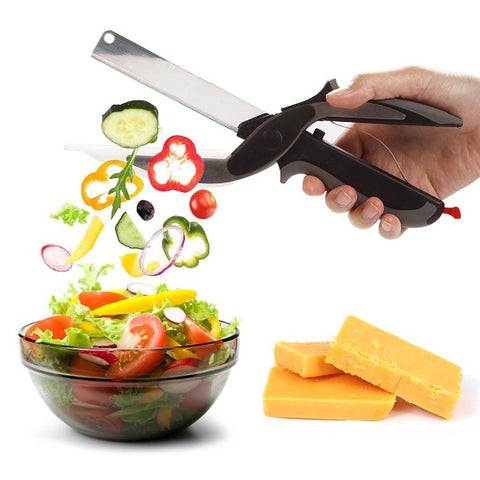 Image of Clever Cutter 2 In 1 Cutting Board And Knife Scissors