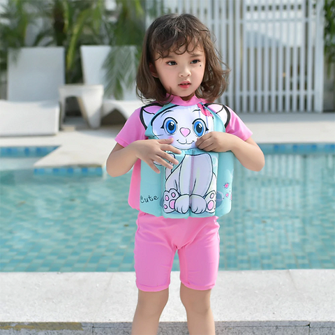 Image of Kids Floating Swimsuit with Zipper Life Vest