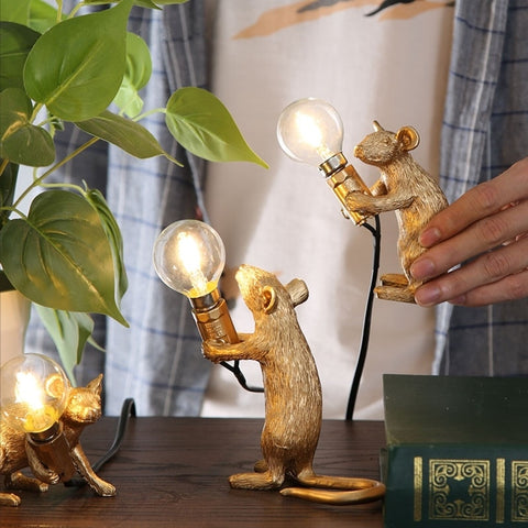 Mouse Resin Table Lamps