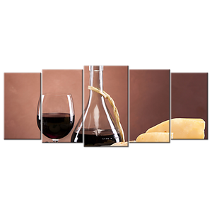 Red Wine Glass Cheese Bread - 5 panel