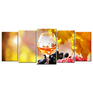 Wine & Grapes- 5 panels XL