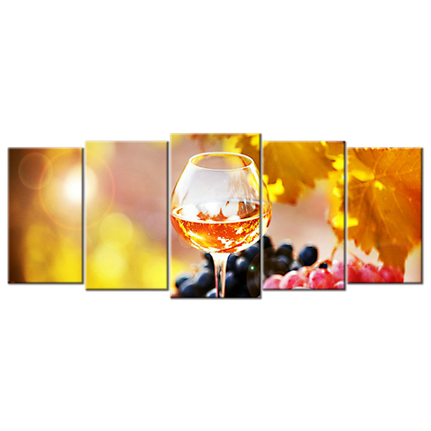 Wine & Grapes- 5 panels XL