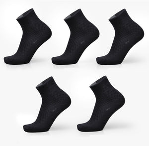 Men Bamboo Fiber Socks Brand New Casual Business Anti-Bacterial Deodorant Breatheable Man Long Sock 5pairs / lot