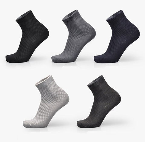 Image of Men Bamboo Fiber Socks Brand New Casual Business Anti-Bacterial Deodorant Breatheable Man Long Sock 5pairs / lot