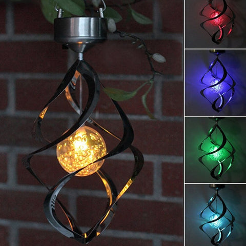 Image of LED Color Changing Solar Wind Chime Light