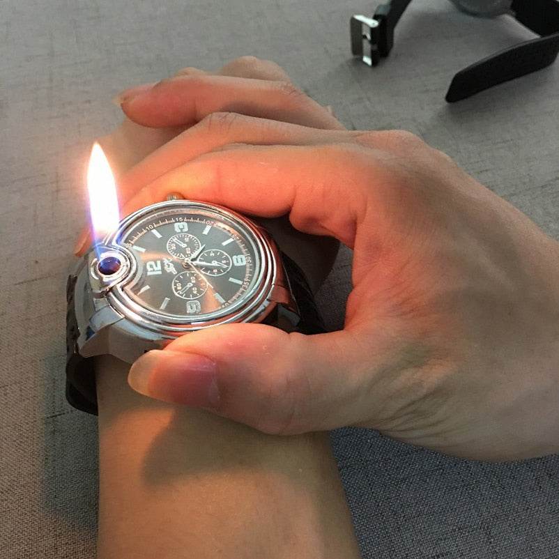 Windproof Flameless Lighter Watch