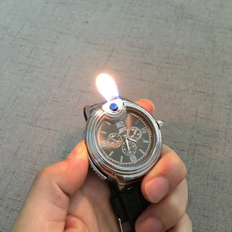 Windproof Flameless Lighter Watch