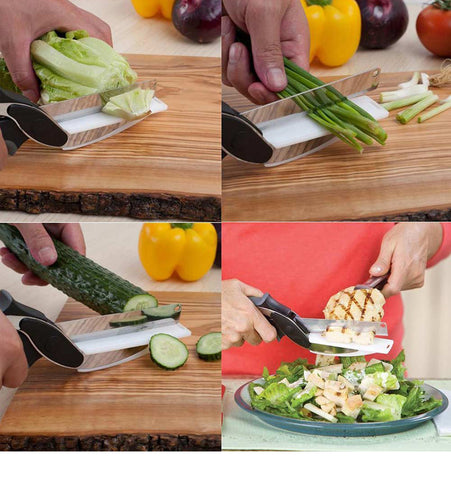 Image of Clever Cutter 2 In 1 Cutting Board And Knife Scissors