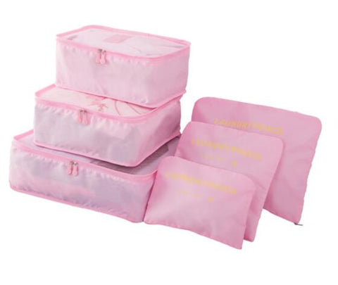 Image of 6 PC Portable Travel Luggage Packing Cubes