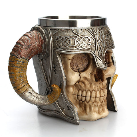 Image of Viking Skull Stainless Steel Mug