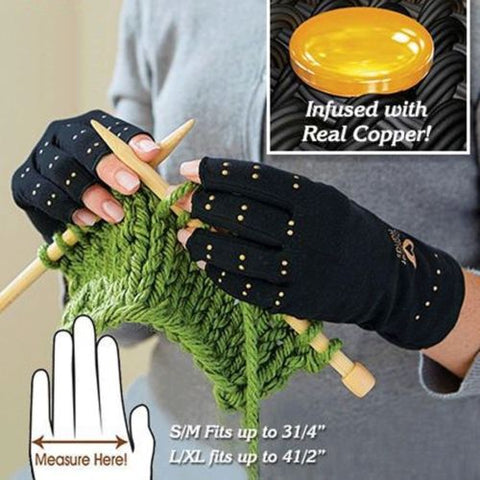 Image of Copper Compression Therapy Hand Gloves