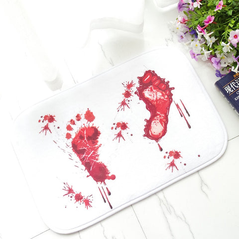 Image of Anti-Slip Bloody Footprints Bath Mat